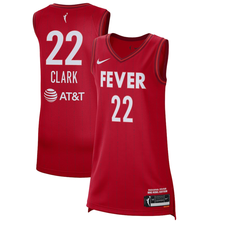 Unisex Indiana Fever Caitlin Clark Nike Red 2024 WNBA Draft Rebel Edition Victory Player Jersey