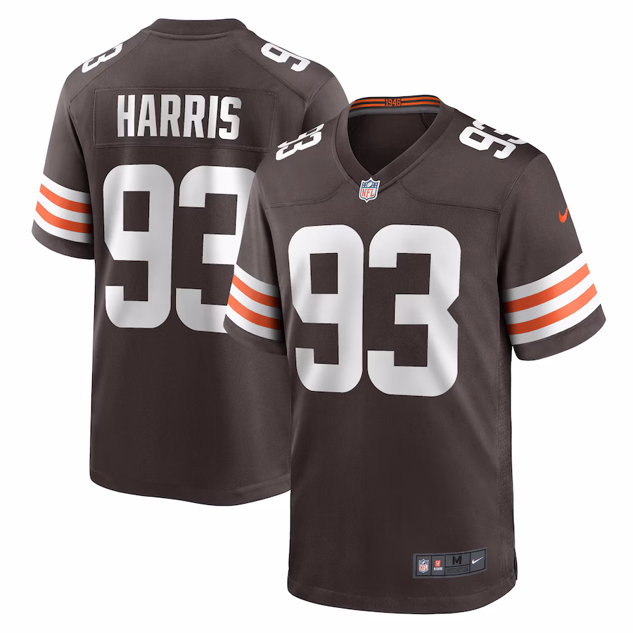 Men's Cleveland Browns Shelby Harris Nike  Brown Team Game Jersey