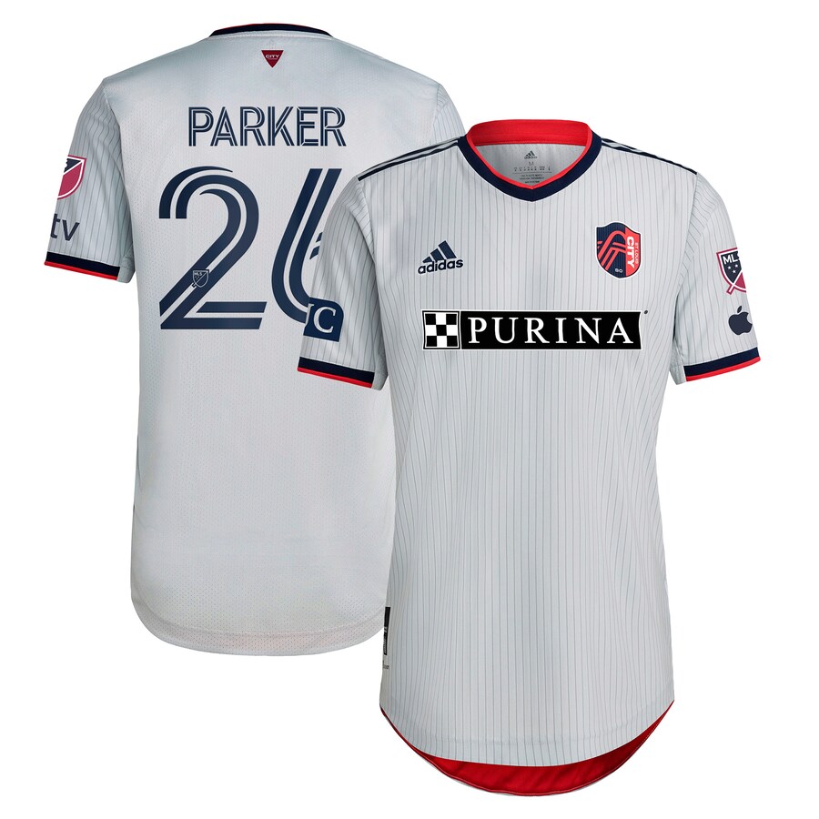 Men's St. Louis City SC Tim Parker adidas Gray 2023 The Spirit Kit Authentic Jersey