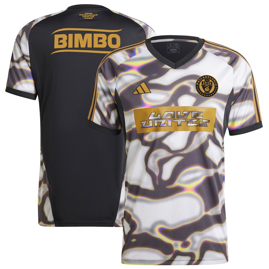 Men's Philadelphia Union adidas Black 2024 Pride Pre-Match Top