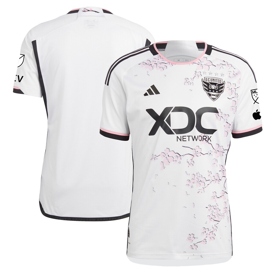 Men's D.C. United adidas White 2023 The Cherry Blossom Kit Authentic Jersey