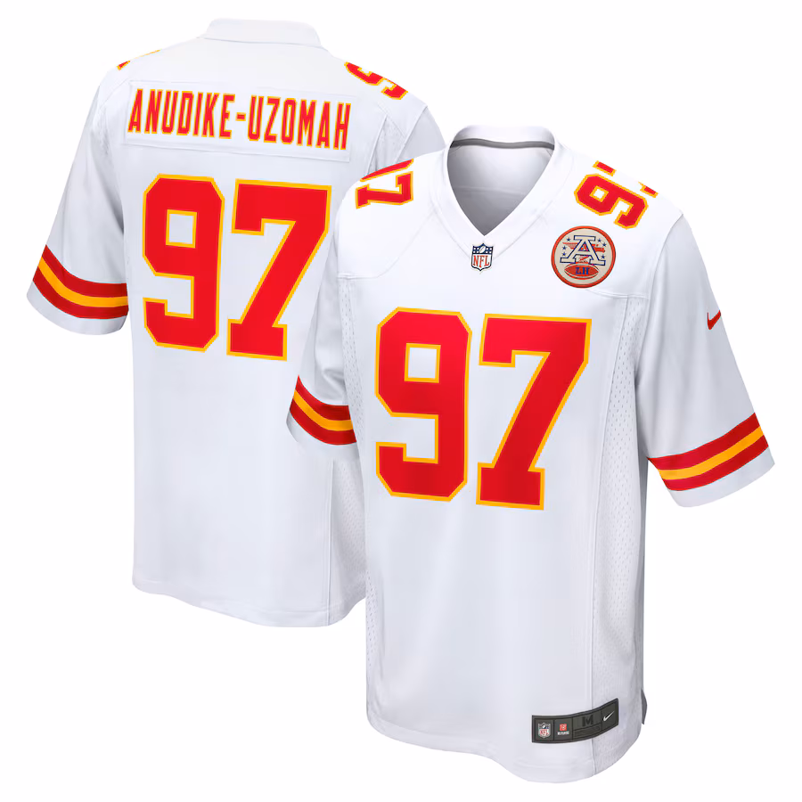 Men's Kansas City Chiefs Felix Anudike-Uzomah Nike White Team Game Jersey