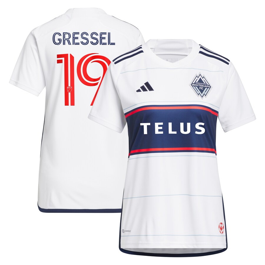 Women's Vancouver Whitecaps FC Julian Gressel adidas White 2023 Bloodlines Replica Player Jersey