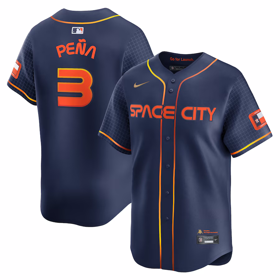 Men's Houston Astros Jeremy Peña Nike Navy City Connect Limited Player Jersey