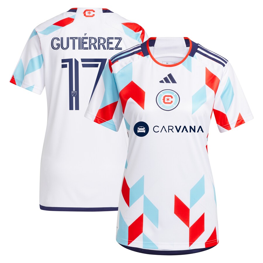 Women's Chicago Fire Brian Gutiérrez adidas White 2024 A Kit For All Replica Player Jersey