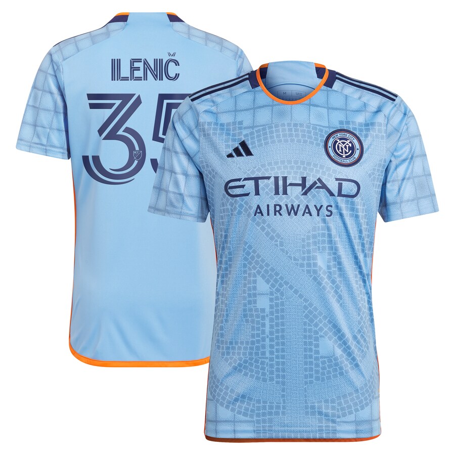 Men's New York City FC Mitja Ilenič adidas Light Blue 2024 The Interboro Kit Replica Player Jersey