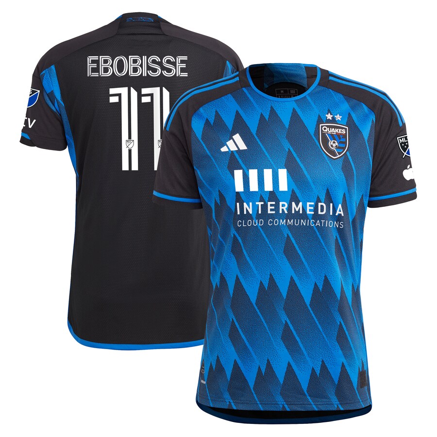 Men's San Jose Earthquakes Jeremy Ebobisse adidas Blue 2023 Active Fault Jersey Authentic Jersey