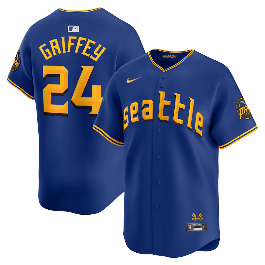 Men's Seattle Mariners Ken Griffey Jr. Nike Royal City Connect Retired Player Jersey