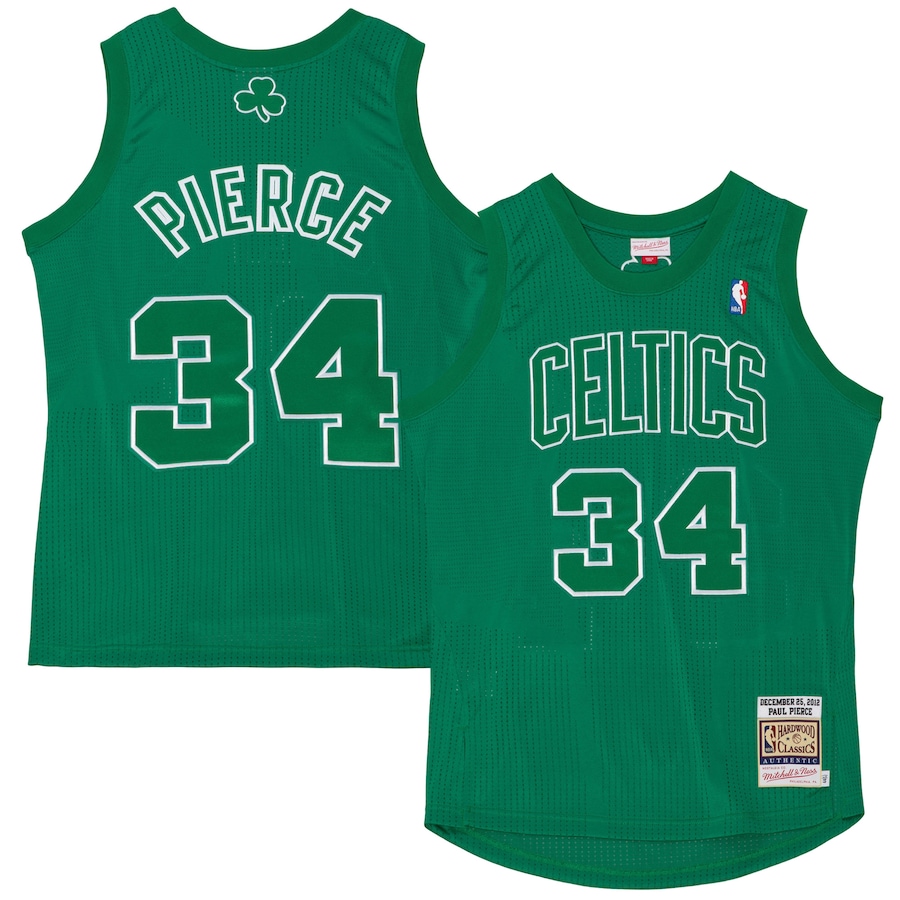 Men's Boston Celtics Paul Pierce Mitchell & Ness Kelly Green 2012 Authentic Player Jersey