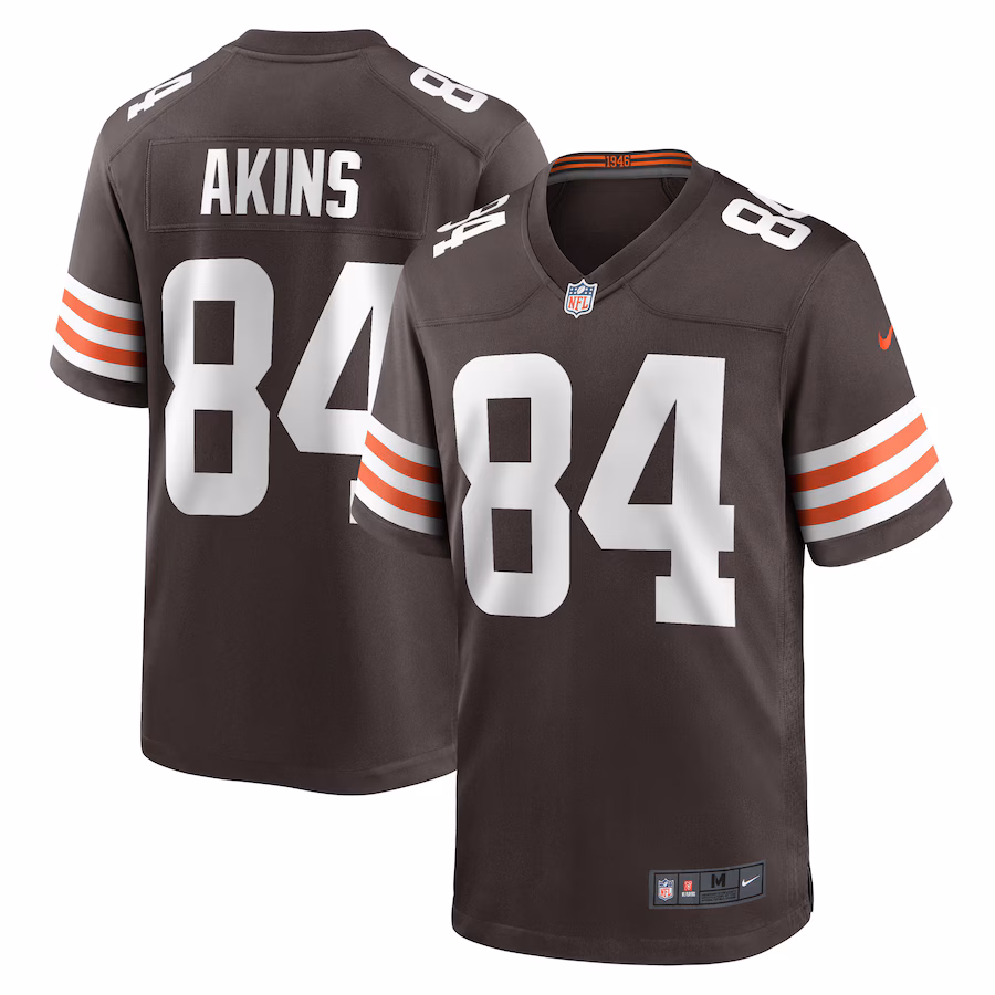 Men's Cleveland Browns Jordan Akins Nike  Brown Team Game Jersey