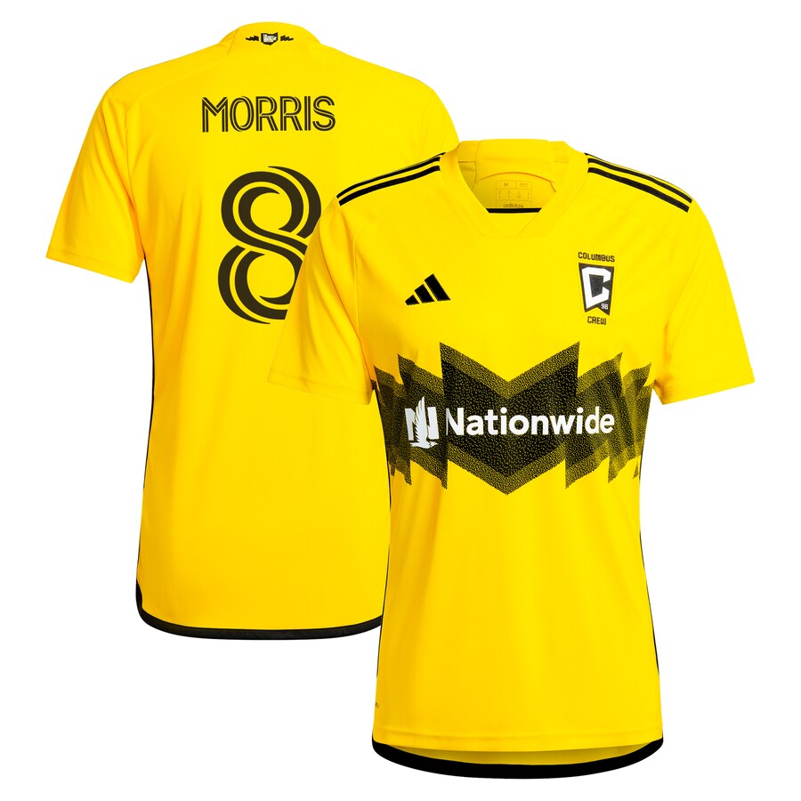 Men's Columbus Crew Aidan Morris adidas Yellow 2024 The Home Kit Replica Player Jersey