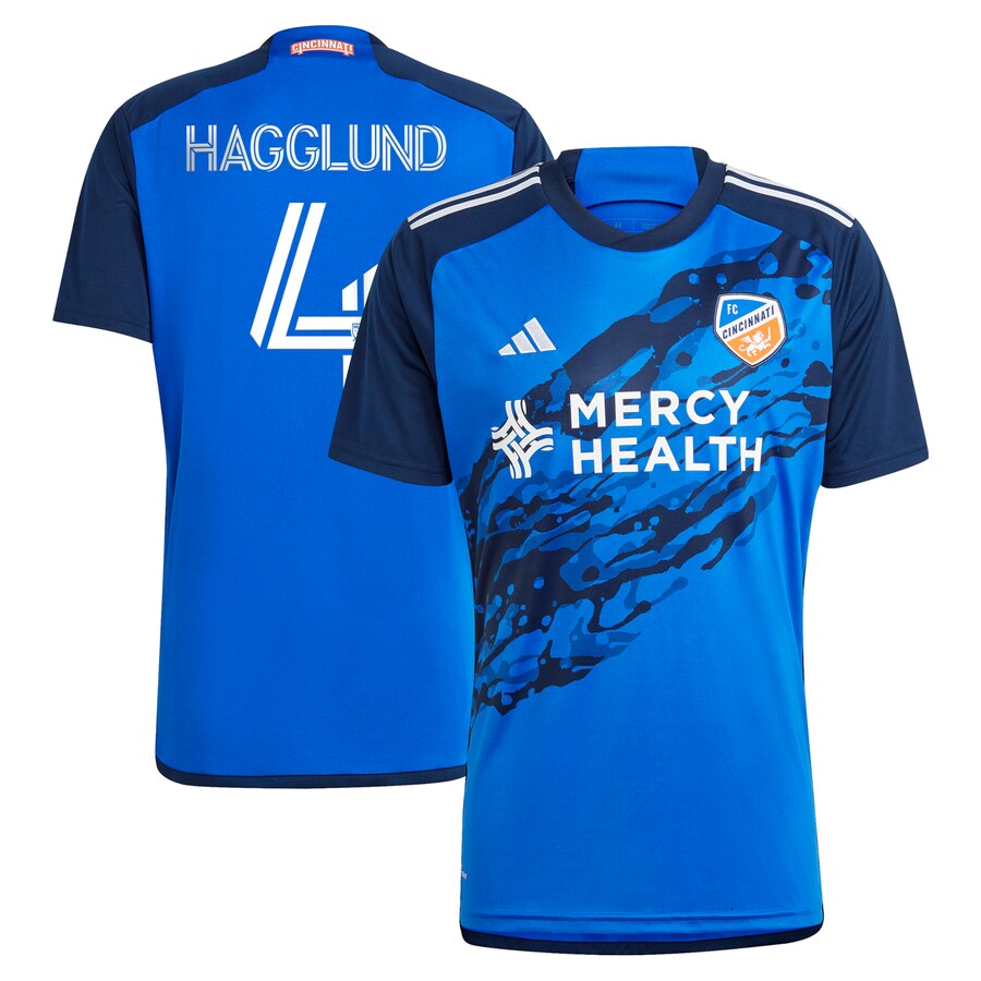 Men's FC Cincinnati Nick Hagglund adidas Blue 2023 River Kit Replica Jersey