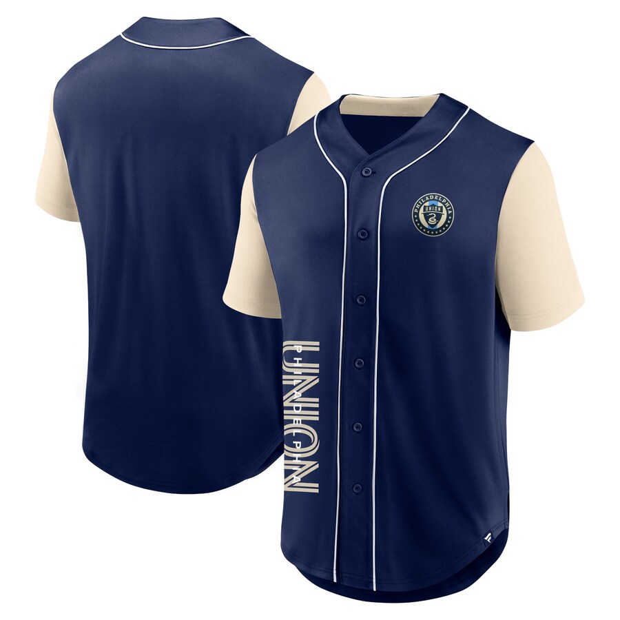 Men's Philadelphia Union Fanatics Navy Balance Fashion Baseball Jersey