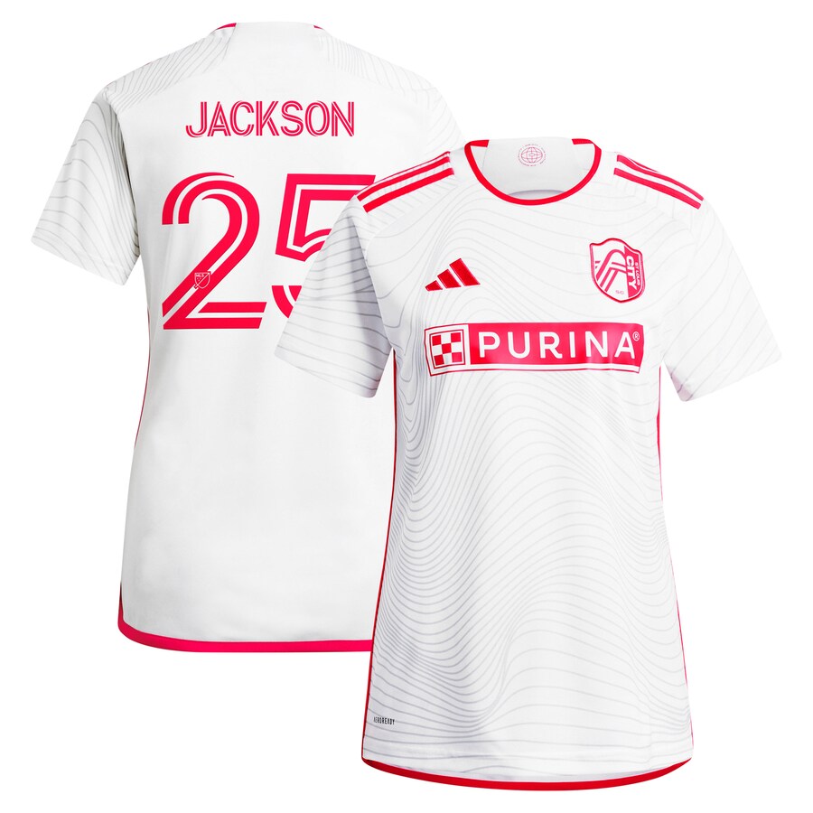 Women's St. Louis City SC Aziel Jackson adidas White 2024 The Confluence Kit Replica Player Jersey
