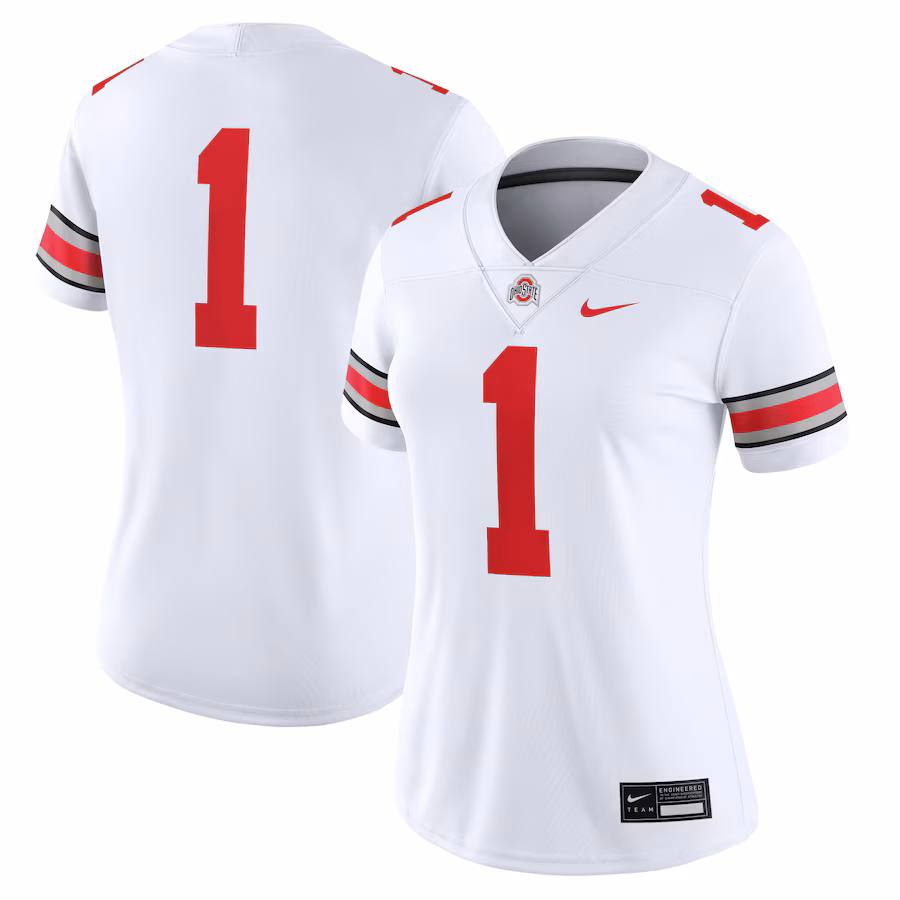 #1 Ohio State Buckeyes Nike Women's Game Jersey - White