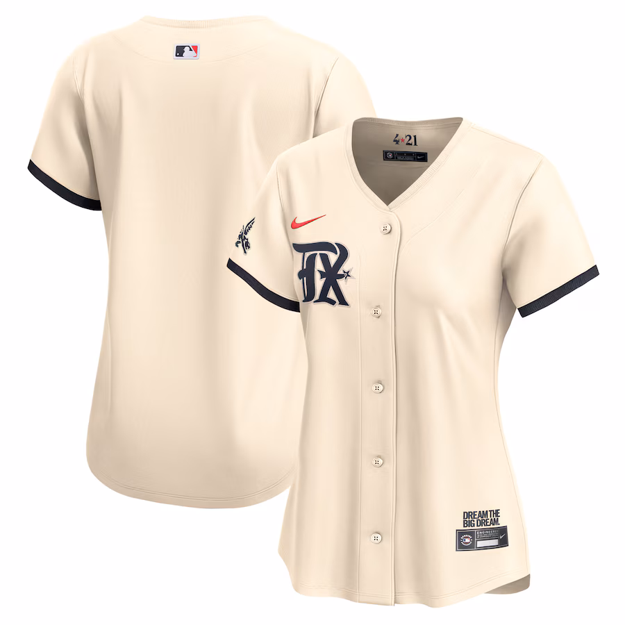 Women's Texas Rangers  Nike Cream City Connect Limited Jersey