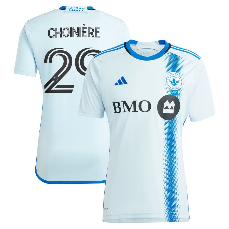 Men's CF Montreal Mathieu Choinière adidas Light Blue 2024 La Main Replica Player Jersey