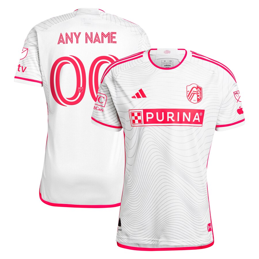 Men's St. Louis City SC  adidas White 2024 The Confluence Kit Authentic Custom Jersey