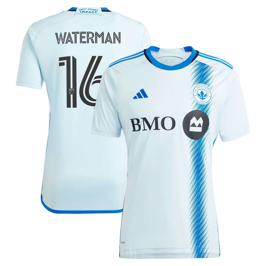 Men's CF Montreal Joel Waterman adidas Light Blue 2024 La Main Replica Player Jersey