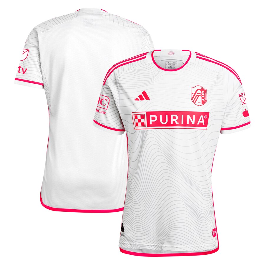Men's St. Louis City SC  adidas White 2024 The Confluence Kit Authentic Jersey