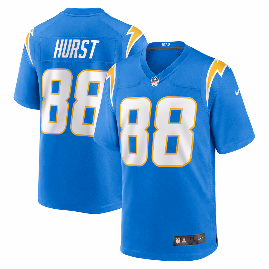 Men's Los Angeles Chargers Hayden Hurst Nike  Powder Blue  Game Jersey