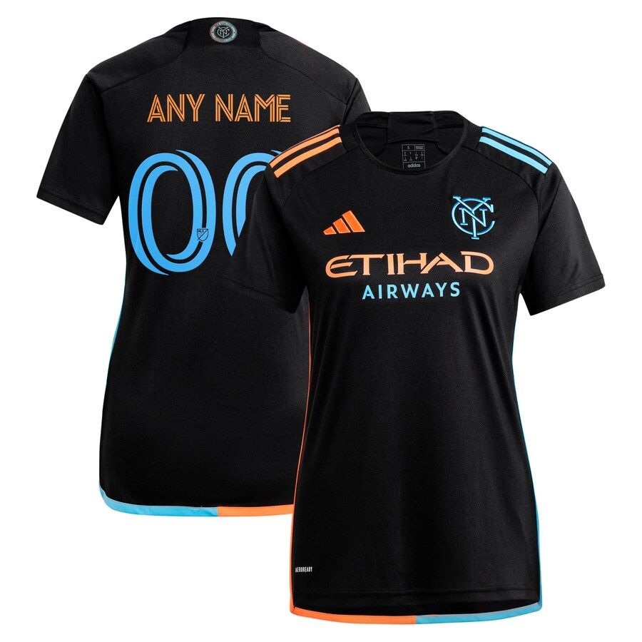 Women's New York City FC  adidas Black 2024 24/7 Kit Replica Custom Jersey