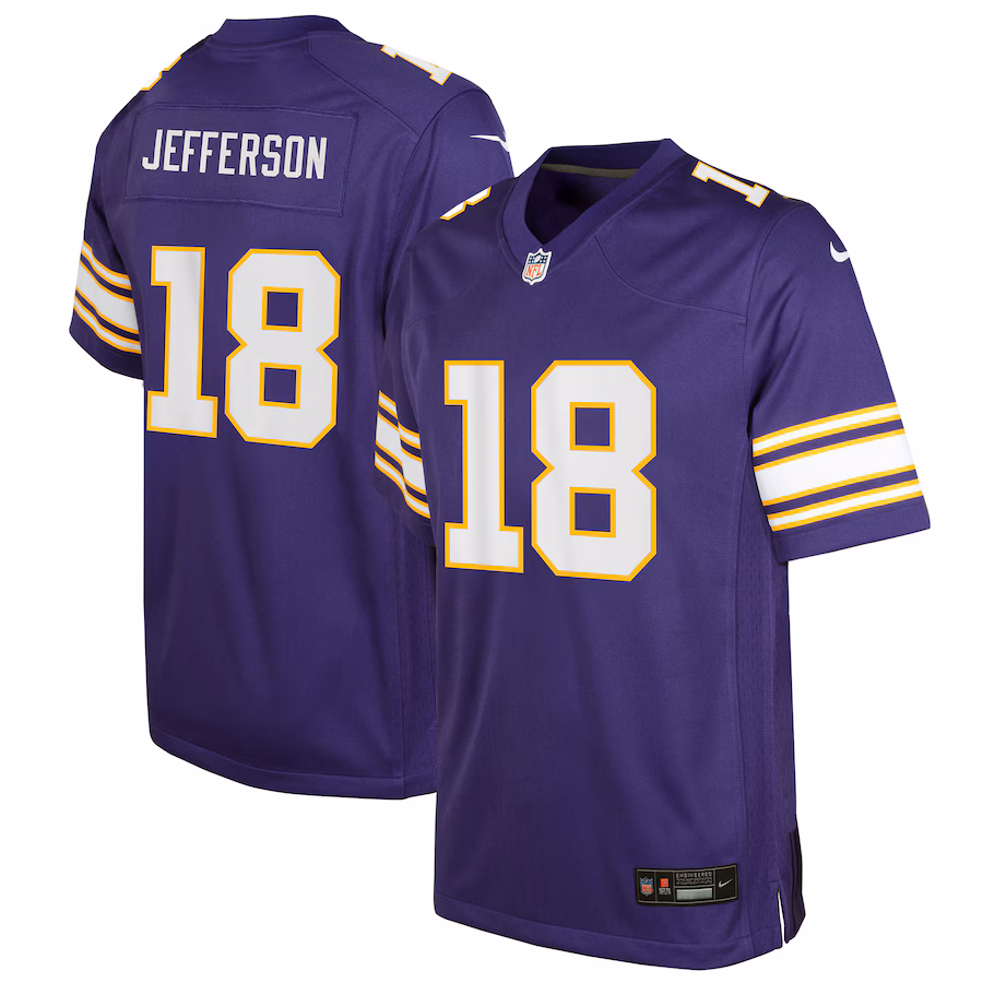 Youth Minnesota Vikings Justin Jefferson Nike Purple Game Jersey