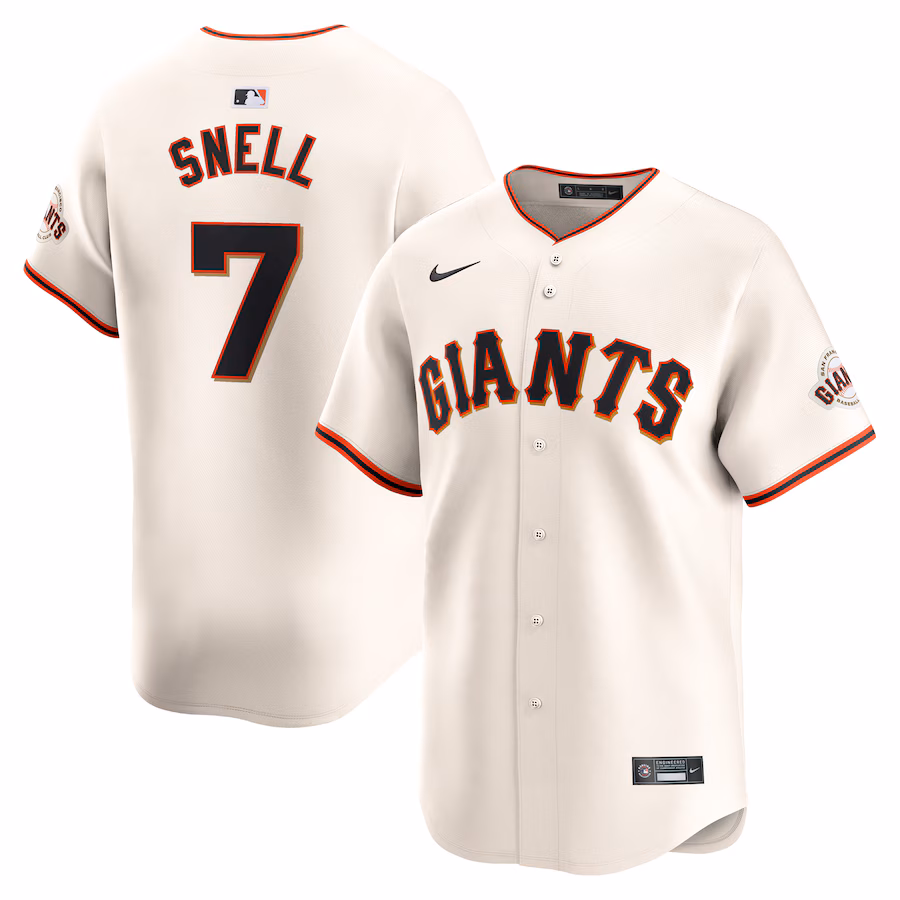 Men's San Francisco Giants Blake Snell Nike Cream Home Limited Jersey