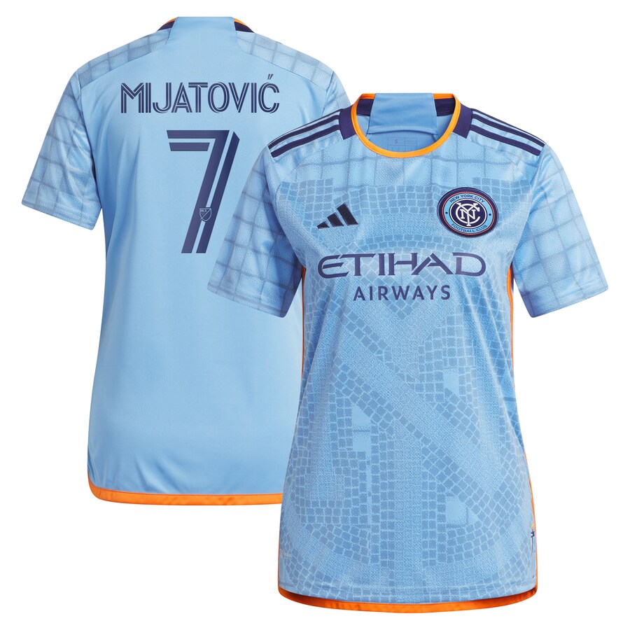 Women's New York City FC Jovan Mijatović adidas Light Blue 2024 The Interboro Kit Replica Player Jersey