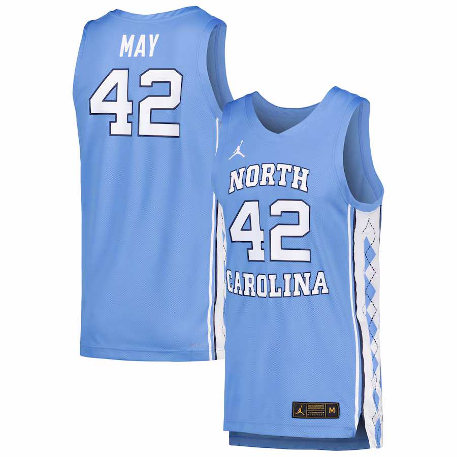 Sean May North Carolina Tar Heels Jordan Brand Replica Basketball Player Jersey - Carolina Blue