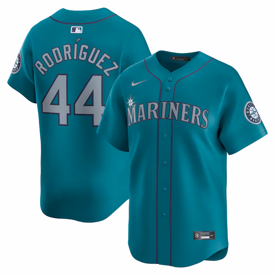 Men's Seattle Mariners Julio Rodríguez Nike Aqua Alternate Limited Player Jersey