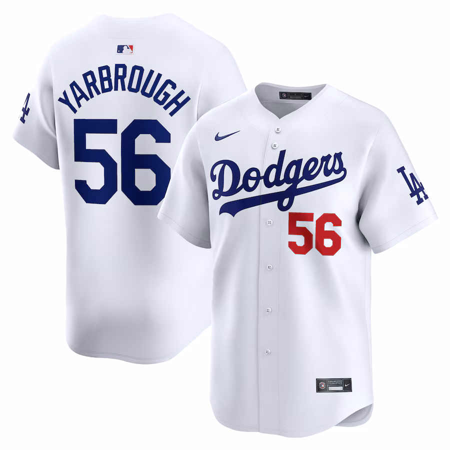 Men's Los Angeles Dodgers Ryan Yarbrough Nike White Home Limited Player Jersey