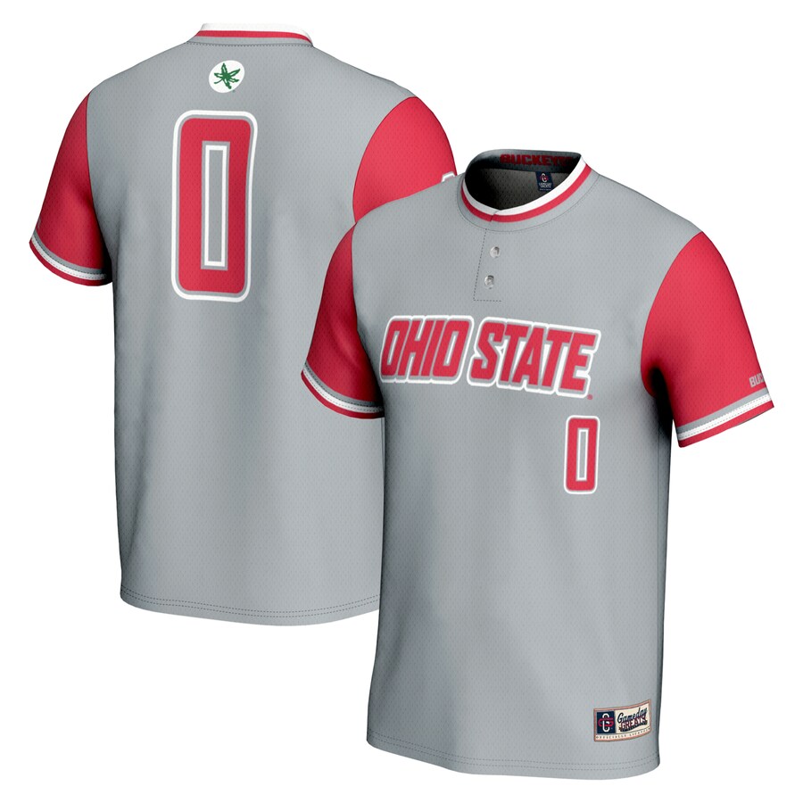 #0 Ohio State Buckeyes GameDay Greats Unisex Lightweight Softball Jersey - Gray