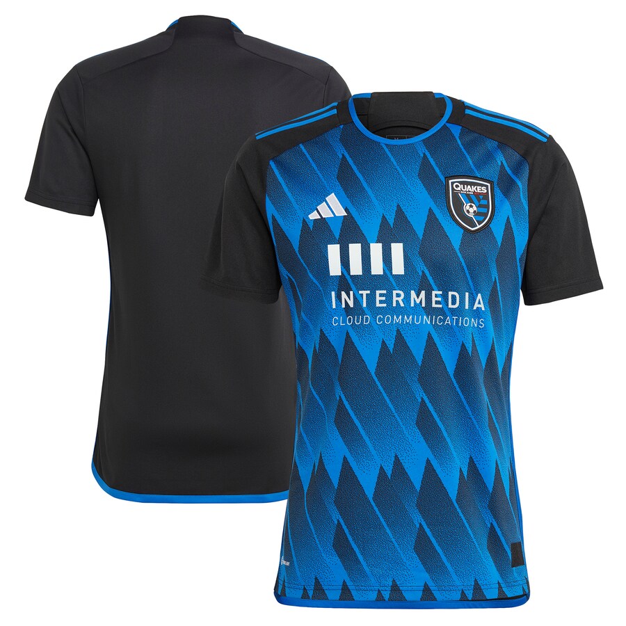 Men's San Jose Earthquakes adidas Blue 2023 Active Fault Jersey Replica Jersey