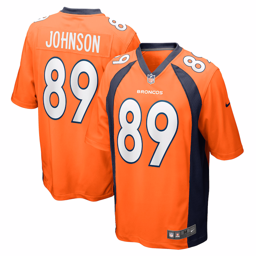 Men's Denver Broncos Brandon Johnson Nike Orange Game Player Jersey
