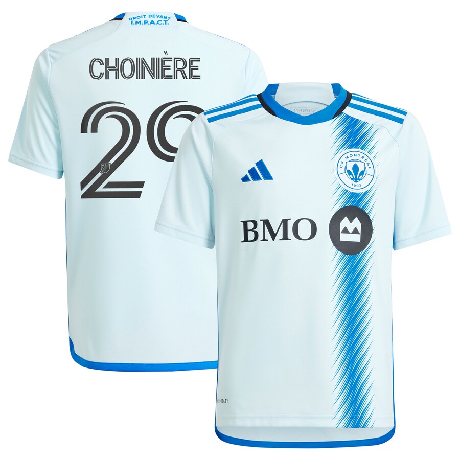 Youth CF Montreal Mathieu Choinière adidas Light Blue 2024 La Main Replica Player Jersey