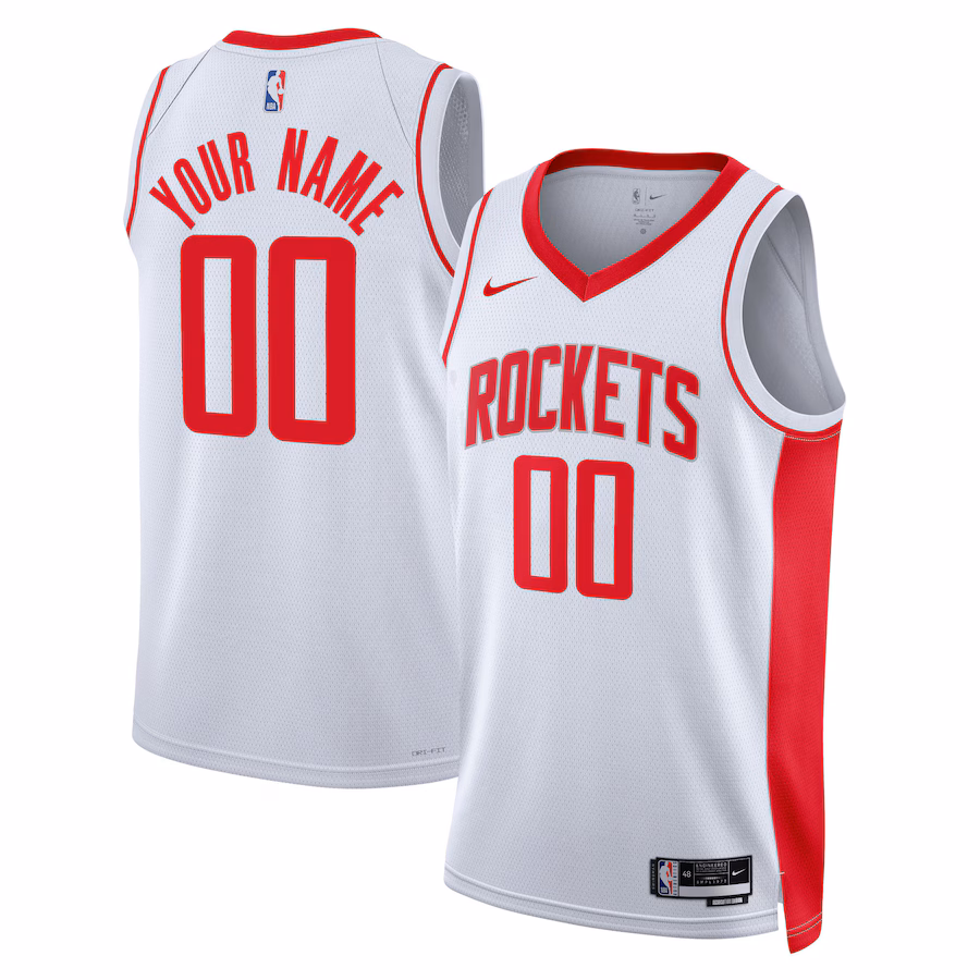 Unisex Houston Rockets Nike White Swingman Custom Jersey - Association Edition