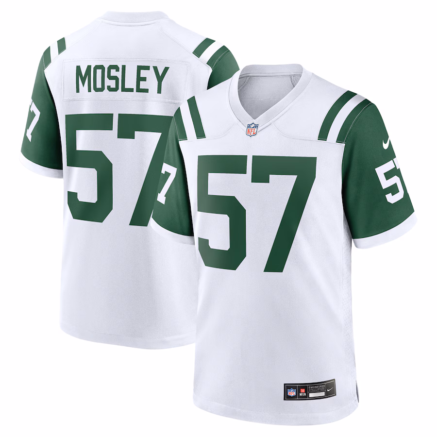 Men's New York Jets C.J. Mosley Nike White Classic Alternate Game Jersey