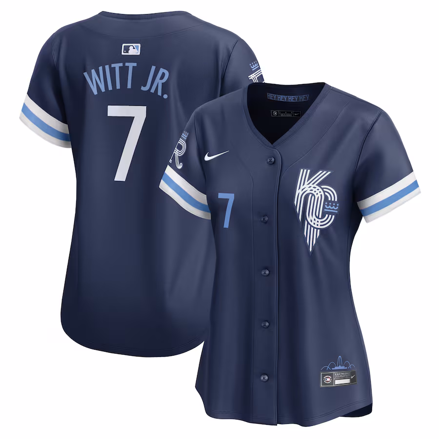 Women's Kansas City Royals Bobby Witt Jr. Nike Navy City Connect Limited Player Jersey