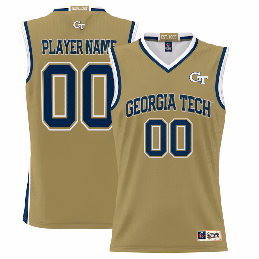 Georgia Tech Yellow Jackets GameDay Greats Youth NIL Pick-A-Player Men's Lightweight Basketball Jersey - Gold