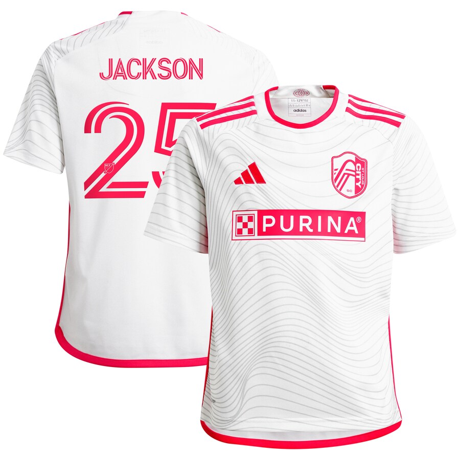 Youth St. Louis City SC Aziel Jackson adidas White 2024 The Confluence Kit Replica Player Jersey