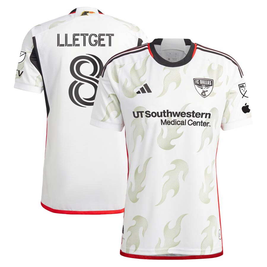 Men's FC Dallas Sebastian Lletget adidas White 2024 Burn Baby Burn Authentic Player Jersey
