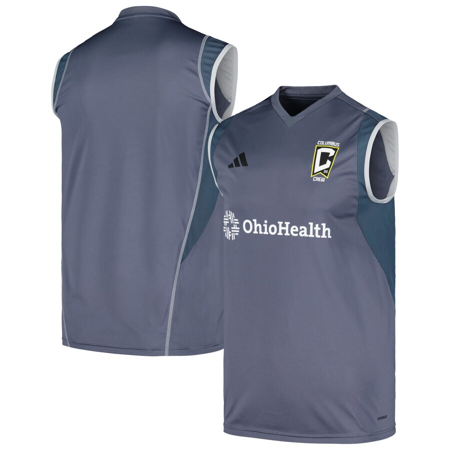 Men's Columbus Crew adidas Gray 2024 AREOREADY Sleeveless Training Jersey