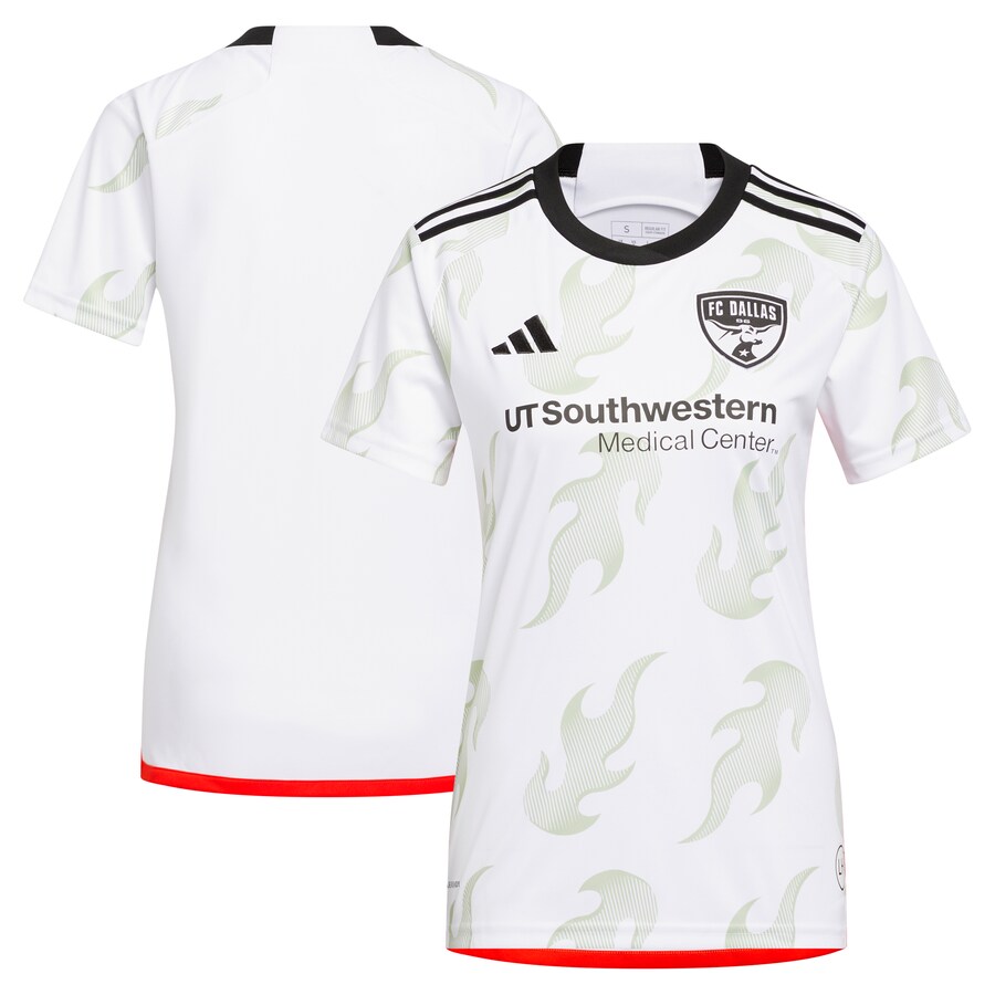 Women's FC Dallas adidas White 2023 Burn Baby Burn Replica Jersey