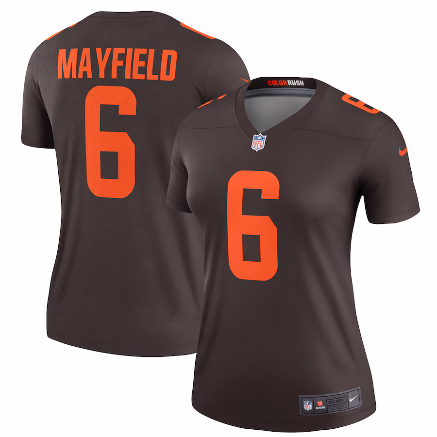 Women's Cleveland Browns Baker Mayfield Nike Brown Alternate Legend Jersey
