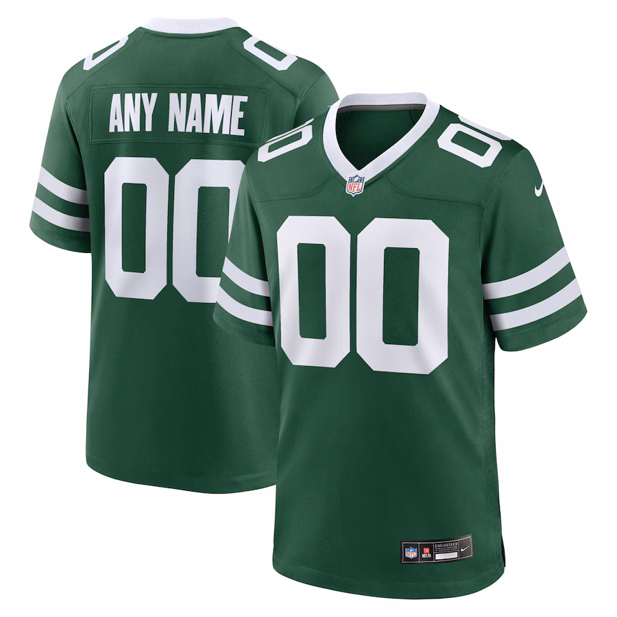 Men's New York Jets  Nike Legacy Green Custom Game Jersey