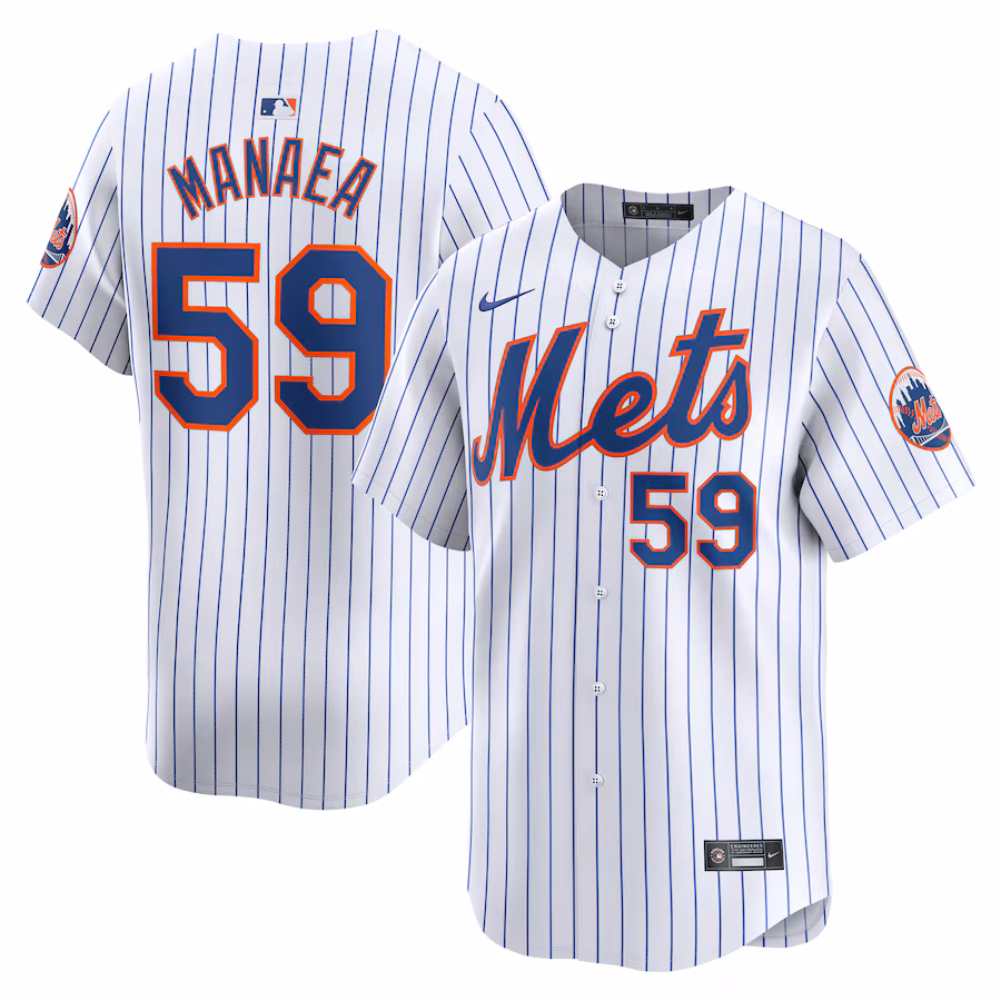 Men's New York Mets Sean Manaea Nike White Home Limited Player Jersey