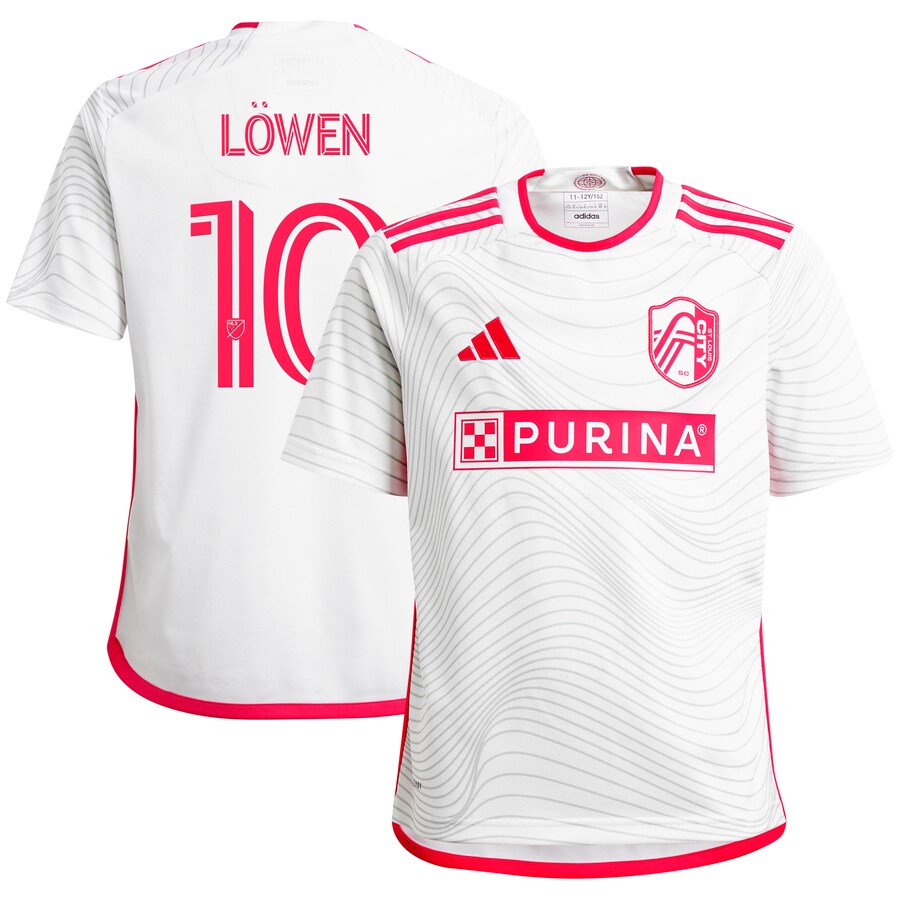 Youth St. Louis City SC Eduard Löwen adidas White 2024 The Confluence Kit Replica Player Jersey