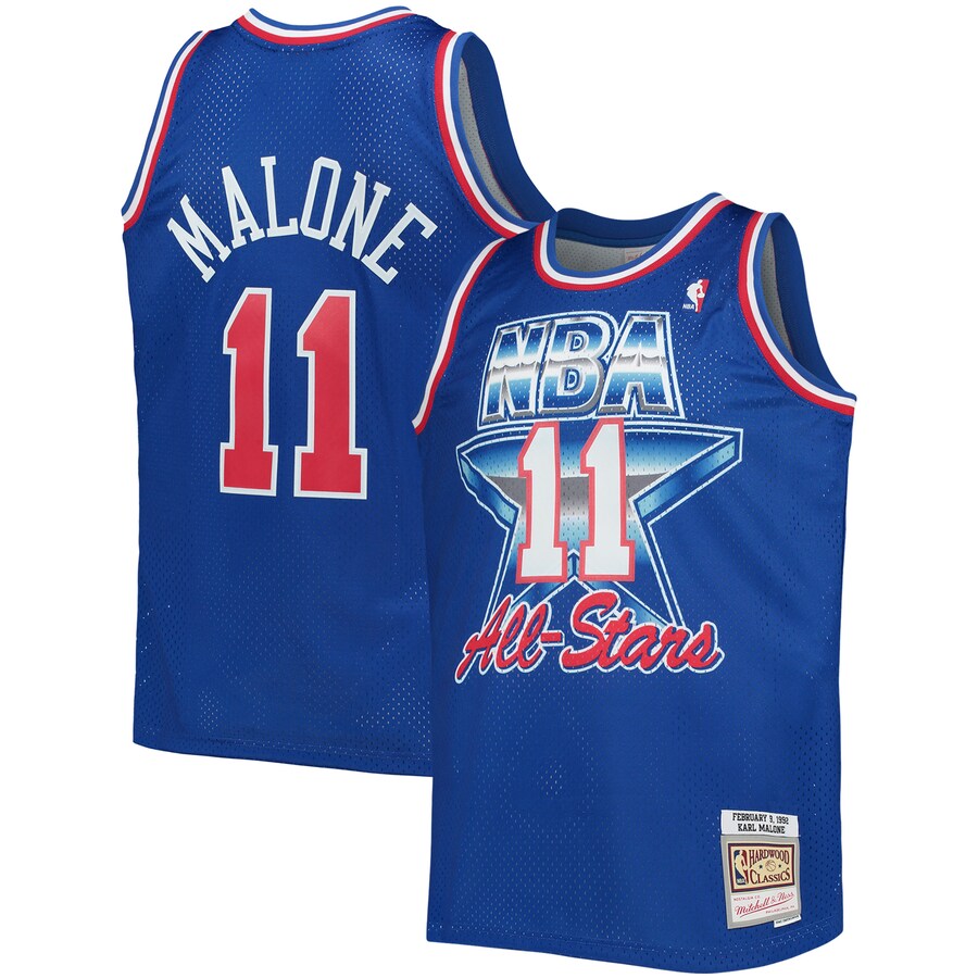 Men's Western Conference Karl Malone Mitchell & Ness Royal Hardwood Classics 1992 NBA All-Star Game Swingman Jersey