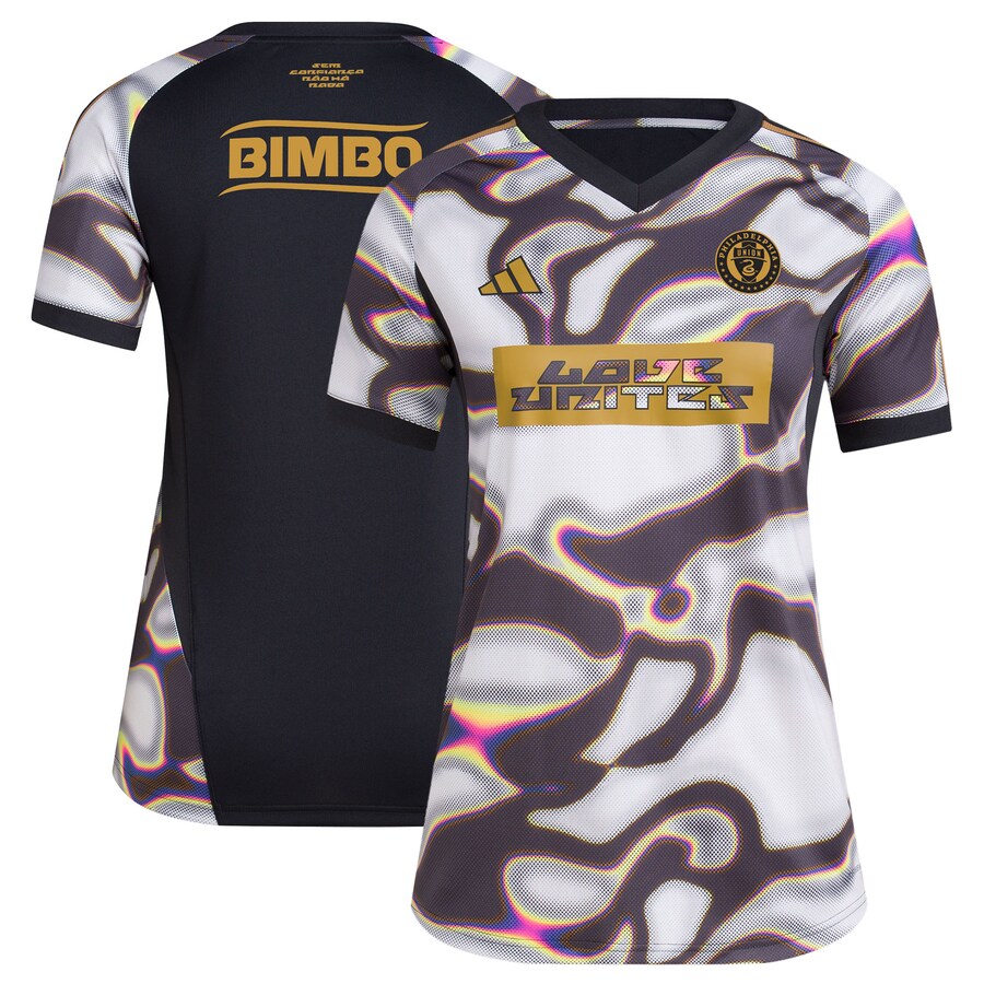 Women's Philadelphia Union adidas Black 2024 Pride Pre-Match Top
